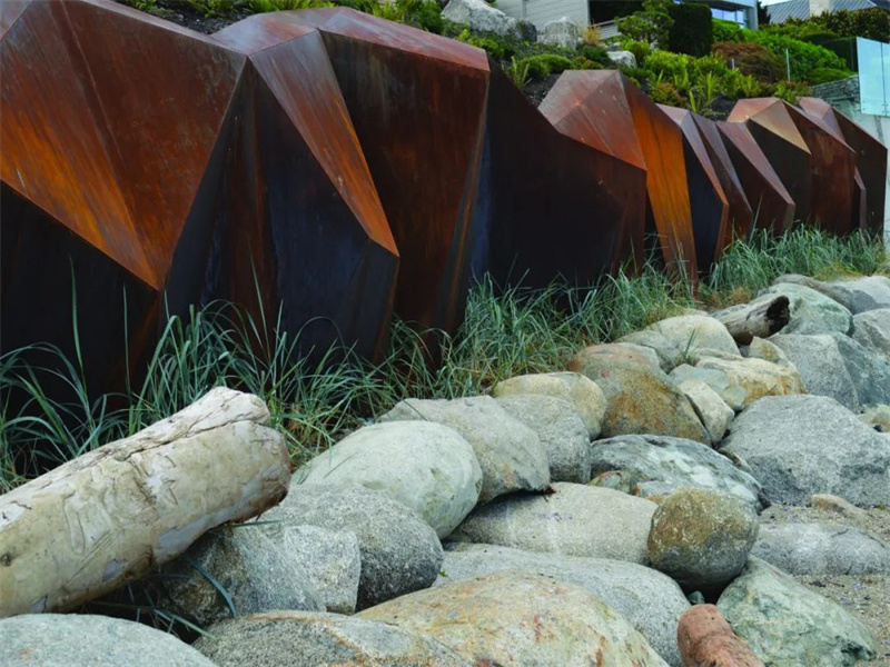 Modern corten steel garden edging For Park Project